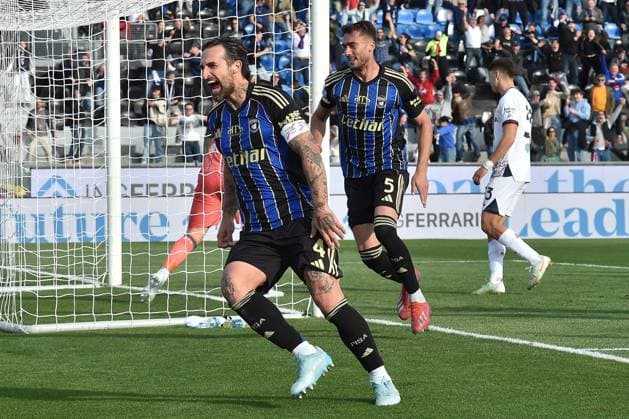 Antonio Caracciolo (Pisa) celebrates during Pisa SC vs Cagliari Calcio, Italian soccer Serie A match in Pisa, Italy, March 15 2026  Copyright: xGabrielexMasotti IPAxSportx xipa-agency.netx xx IPA_72930392 IPA_Agency_IPA72930392