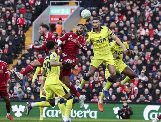 Liverpool v Tottenham Hotspur, FA Premier League 15.03.26 Liverpool v Tottenham Hotspur, FA Premier League Bradley Ormesher The Times Cody Gakpo of Liverpool and Radu Dragusin of Tottenham  Copyright: xBradleyxOrmesherx NINTCHDBPICT001066875638