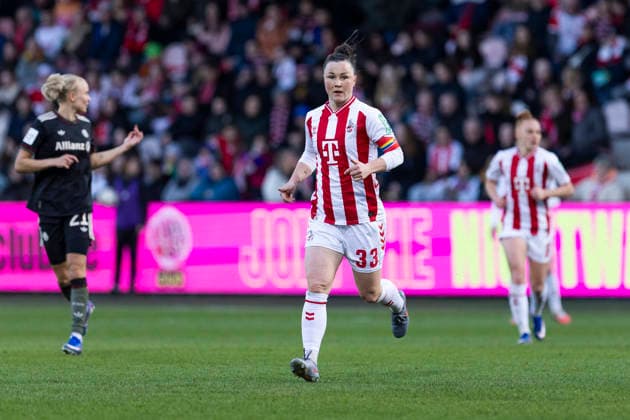 Google Pixel Frauen-Bundesliga: 1. FC Köln - FC Bayern München; 15.03.2026 Marina Hegering (1. FC Köln, 33) am 20. Spieltag der Google Pixel Frauen-Bundesliga im Spiel des 1. FC Köln gegen den FC Bayern München am 15.03.2026 im Franz-Kremer-Stadion in Köln, Deutschland. Copyright: xBEAUTIFULxSPORTS Meuselx