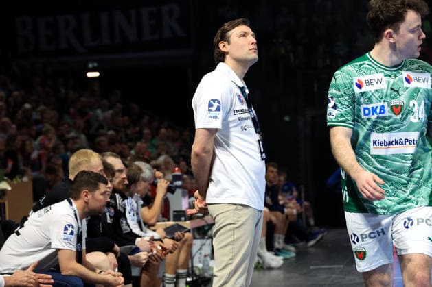 DEU, DHB, 1.HBL, Fuechse Berlin vs.Erlangen, 15.03.2026, Max-Schmeling-Halle, Berlin, DEU, DHB, 1.HBL, Fuechse Berlin vs.Erlangen, im Bild Trainer Johannes Sellin (Erlangen)