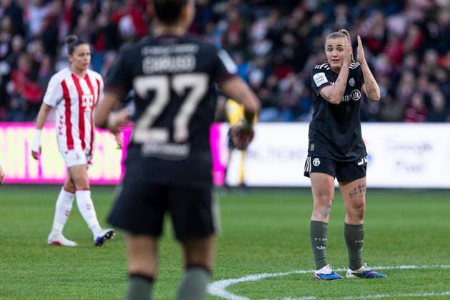 Google Pixel Frauen-Bundesliga: 1. FC Köln - FC Bayern München; 15.03.2026 Georgia Stanway (FC Bayern München, 31) am 20. Spieltag der Google Pixel Frauen-Bundesliga im Spiel des 1. FC Köln gegen den FC Bayern München am 15.03.2026 im Franz-Kremer-Stadion in Köln, Deutschland. Copyright: xBEAUTIFULxSPORTS Meuselx