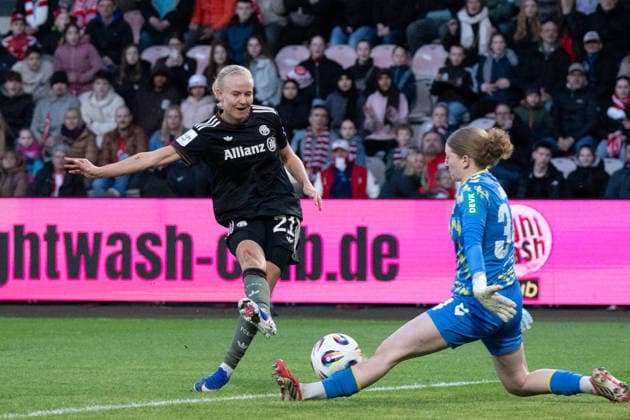 COLOGNE, GERMANY - MARCH 15: during the Google Pixel Frauen-Bundesliga between 1. FC Köln and FC Bayern München at Stadion an der Hafenstraße on March 15, 2026 in Cologne, Germany. ?Photo by Qianru Zhang Press Photo) Copyright: xQianruxZhang SPPx Sportspressphoto_SPR110727