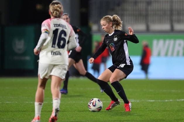 VfL vs. Leverkusen, BL Frauen Wolfsburg, 15.03.2026, Fußball, Frauen, Google Pixel Bundesliga, Saison 2025 2026, VfL Wolfsburg vs Bayer 04 Leverkusen, Justine Kielland (VfL Wolfsburg) AOK Stadion Niedersachsen Deutschland