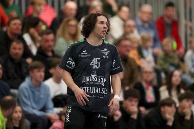 15.03.2026, Herren, Handball, Saison 2025 2026, Regionalliga, 19. Spieltag: DJK Waldbuettelbrunn - TSV Lohr Julian Hohmann ( 45, TSG Waldbüttelbrunn) Waldbuettelbrunn Ballsporthalle Bayern Deutschland