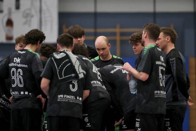 15.03.2026, Herren, Handball, Saison 2025 2026, Regionalliga, 19. Spieltag: DJK Waldbuettelbrunn - TSV Lohr Team der TSG Waldbüttelbrunn Waldbuettelbrunn Ballsporthalle Bayern Deutschland