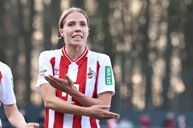 Deutschland: Google Pixel Frauen-Bundesliga 2025 2026 16. Spieltag, 1. FC Köln vs. FC Bayern München Sonntag, 15.03.2026 Franz-Kremer-Stadion, Nordrhein-Westfalen Celina Degen (1. FC Köln Frauen, 5) Copyright: xSümeyyexAkcöltekinx