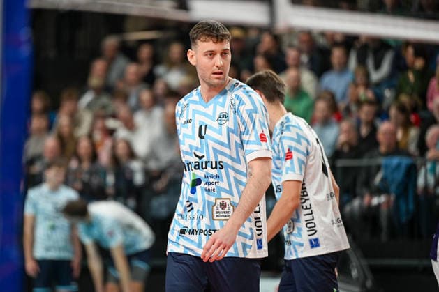 15.03.2026, xdobgx, Volleyball Volleyball Bundesliga VBL, SVG Lüneburg - ASV Dachau v.l. Luis Grossmann (ASV Dachau, 4) Portrait, Portraet, Einzelbild