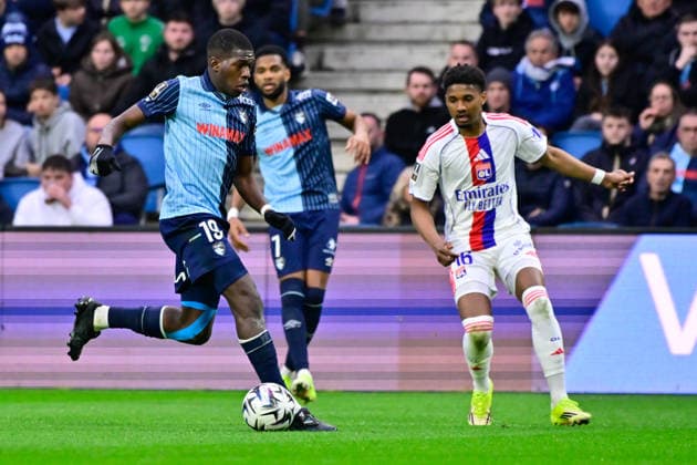 FOOTBALL : Le Havre vs Lyon - Ligue 1 - 15 03 2026 Lucas Gourna Douath of Le Havre during the Ligue 1 match between Havre AC and Olympique Lyonnais at Stade Oceane on March 15, 2026 in Le Havre, France. ( Photo by Federico Pestellini PsnewZ ) - Le HavreFrance  Copyright: xFedericoxPestellinix
