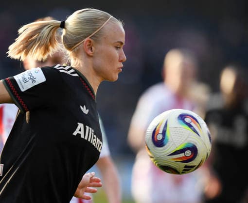 15.03.2026, xophax, Fussball , Frauen Bundesliga Google Pixel Frauen - Bundesliga 25 26. Pernille Harder ( Bayern München ) (DFL DFB REGULATIONS PROHIBIT ANY USE OF PHOTOGRAPHS as IMAGE SEQUENCES and or QUASI-VIDEO) Koeln