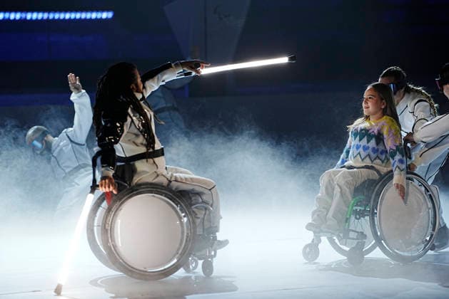 CORTINA, ITALY 20260315 Performances during Sunday s closing ceremony for the Paralympics, in the Cortina curling stadium. *** The image is included in the SPORTS PACKAGE. For others PAID IMAGE *** CORTINA ITALY x9200x *** CORTINA, ITALY 20260315 Performances during Sunday s closing ceremony for the Paralympics, in the Cortina curling stadium The image is included in the SPORTS PACKAGE For others PAID IMAGE CORTINA ITALY x9200x  Copyright: xBjörnxLarssonxRosvall TTx PARALYMPICS 2026 CONCLUSION