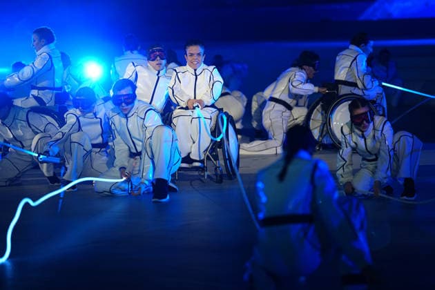 CORTINA, ITALY 20260315 Performances during Sunday s closing ceremony for the Paralympics, in the Cortina curling stadium. *** The image is included in the SPORTS PACKAGE. For others PAID IMAGE *** CORTINA ITALY x10500x *** CORTINA, ITALY 20260315 Performances during Sunday s closing ceremony for the Paralympics, in the Cortina curling stadium The image is included in the SPORTS PACKAGE For others PAID IMAGE CORTINA ITALY x10500x  Copyright: xMagnusxLejhall ParasportxSverige TT TTx PARALYMPICS 2026 CONCLUSION