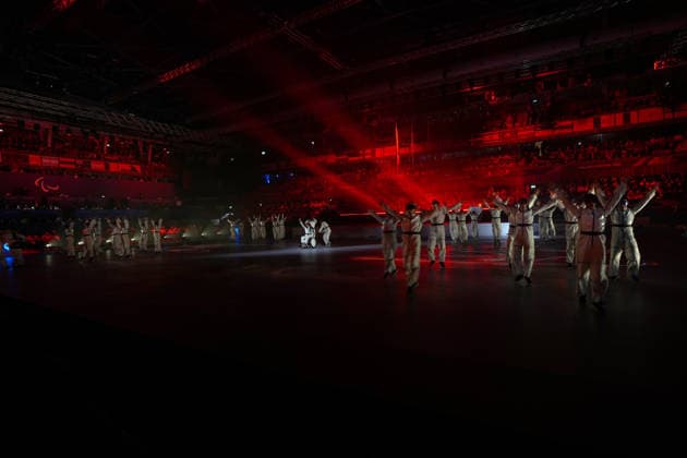 CORTINA, ITALY 20260315 Performances during Sunday s closing ceremony for the Paralympics, in the Cortina curling stadium. *** The image is included in the SPORTS PACKAGE. For others PAID IMAGE *** CORTINA ITALY x10500x *** CORTINA, ITALY 20260315 Performances during Sunday s closing ceremony for the Paralympics, in the Cortina curling stadium The image is included in the SPORTS PACKAGE For others PAID IMAGE CORTINA ITALY x10500x  Copyright: xMagnusxLejhall ParasportxSverige TT TTx PARALYMPICS 2026 CONCLUSION