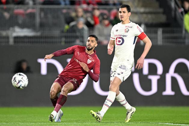 Stade Rennais FC v Lille OSC - Ligue 1 McDonald s 2025 2026 23 Aissa MANDI (losc) - 11 Mousa TAMARI (srfc) during the Ligue 1 McDonald s match between Rennes and Lille at Roazhon Park on March 15, 2026 in Rennes, France. Rennes France  Copyright: xFEPx 776348327