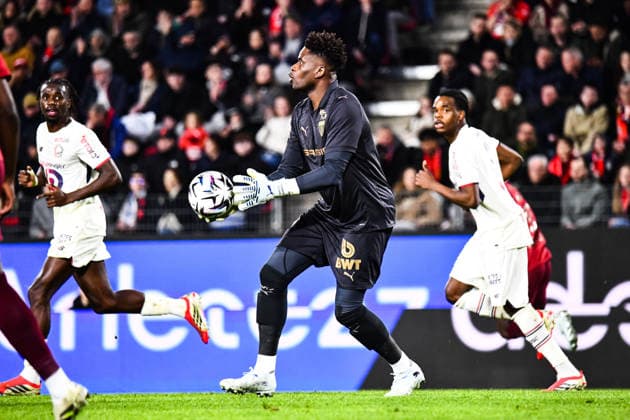 FOOTBALL : Stade Rennais vs Lille OSC - Ligue 1 - JournÃ e 26 - 15 03 2026 Brice Samba (Stade Rennais) RennesFrance  Copyright: xBaptistexAutissierx