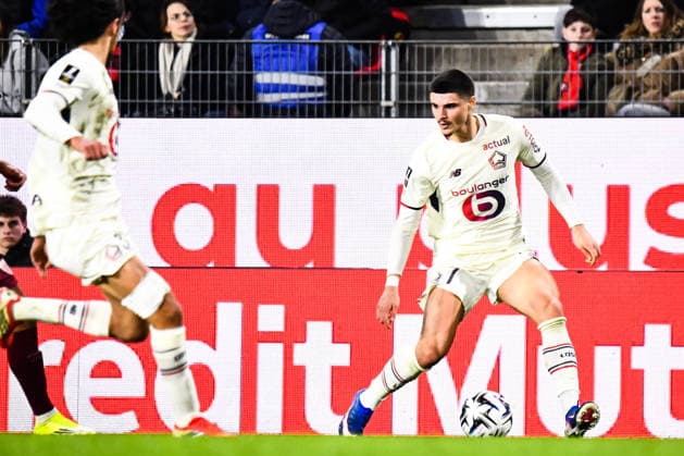 FOOTBALL : Stade Rennais vs Lille OSC - Ligue 1 - JournÃ e 26 - 15 03 2026 Matias Fernandez-Pardo (Lille OSC) RennesFrance  Copyright: xBaptistexAutissierx