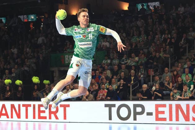 DEU, DHB, 1.HBL, Fuechse Berlin vs.Erlangen, 15.03.2026, Max-Schmeling-Halle, Berlin, DEU, DHB, 1.HBL, Fuechse Berlin vs.Erlangen, im Bild Lasse Andersson (Fuechse Berlin 11)
