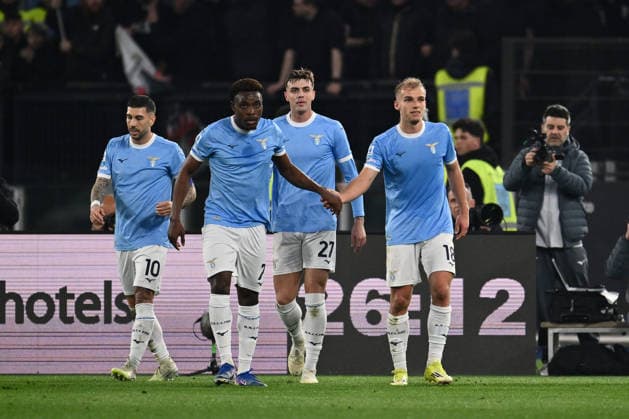 SS Lazio v AC Milan - Serie A Gustav Isaksen of S.S. Lazio celebrates after scoring the first goal during the 29th matchday of the Serie A championship between S.S. Lazio and A.C. Milan at the Olympic Stadium in Rome, Italy, on March 15, 2026. Rome Italy  Copyright: xDomenicoxCippitellix originalFilename:cippitelli-sslaziov260315_npFlr.jpg