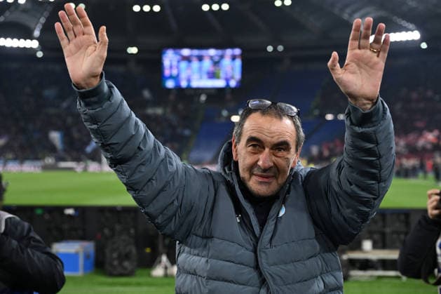 CALCIO - Serie A - SS Lazio vs AC Milan Maurizio Sarri, coach of S.S. Lazio, Pippo under the north curve during the 29th matchday of the Serie A championship between S.S. Lazio and A.C. Milan at the Olympic Stadium on March 15, 2026 in Rome, Italy. Rome Italy  Copyright: xIPAxSport ABACAx