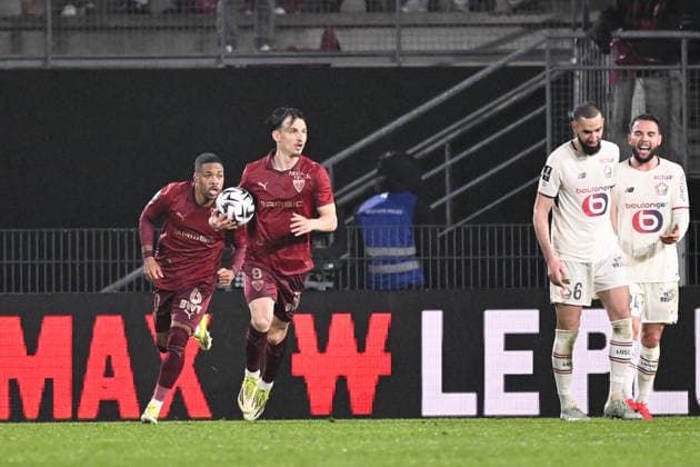 Stade Rennais FC v Lille OSC - Ligue 1 McDonald s 2025 2026 70 Arnaud NORDIN (srfc) - 09 Esteban LEPAUL (srfc) during the Ligue 1 McDonald s match between Rennes and Lille at Roazhon Park on March 15, 2026 in Rennes, France. Rennes France  Copyright: xFEPx 776348327