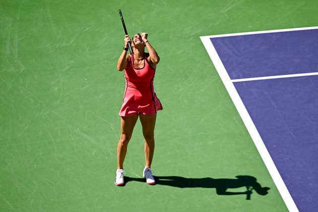Tennis 2026: BNP Paribas Open MAR 15 March 15, 2026 Aryna Sabalenka celebrates match point against Elena Rybakina of Kazakhstan during their Women s Singles Finals match at the BNP Paribas Open held at the Indian Wells Tennis Garden in Indian Wells, California. Mandatory Photo Credit : Charles Baus CSM (Credit Image: Â Charles Baus Cal Media) Indian Wells Ca United States of America EDITORIAL USE ONLY Copyright: xx ZUMA-20260315_zma_c04_006.jpg CharlesxBausx csmphotothree481134