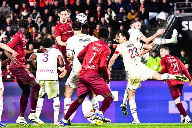 FOOTBALL : Stade Rennais vs Lille OSC - Ligue 1 - JournÃ e 26 - 15 03 2026 Esteban Lepaul (Stade Rennais) RennesFrance  Copyright: xBaptistexAutissierx
