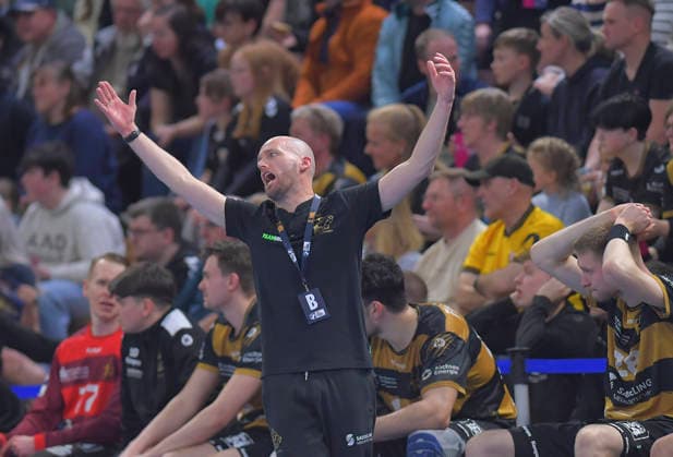 15.03.2026, Dresdens Trainer André Haber, Handball, 2. Bundesliga, HC Elbflorenz Dresden - HSC Coburg, (c) Dresden