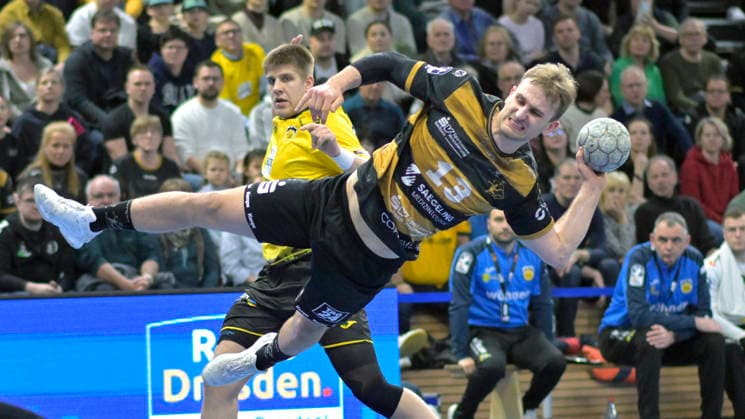 15.03.2026, Dresdens Anton Preußner, Handball, 2. Bundesliga, HC Elbflorenz Dresden - HSC Coburg, (c) Dresden