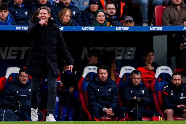 LONDON, ENGLAND - MARCH 15: Crystal Palace head coach Oliver Glasner gestures during the Premier League match between Crystal Palace and Leeds United at Selhurst Park on March 15, 2026 in London, England.  Copyright: xRenexNijhuis MBxMediax