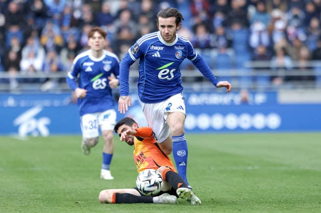 BEN CHILWELL, Racing Strasburgo, Ligue 1, 2025-26, Racing Strasbourg vs Paris F.C. 0-0, 15-03-2026, Contrasto, Action LIGUE 1 2025-26 RACING STRASBURGO-PARIS FC 0-0