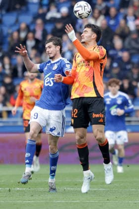 JOAQUIN PANICHELLI, Strasburgo, DIEGO COPPOLA, Paris F.C., Ligue 1, 2025-26, Racing Strasbourg vs Paris F.C. 0-0, 15-03-2026, Action, Contrasto LIGUE 1 2025-26 RACING STRASBURGO-PARIS FC 0-0