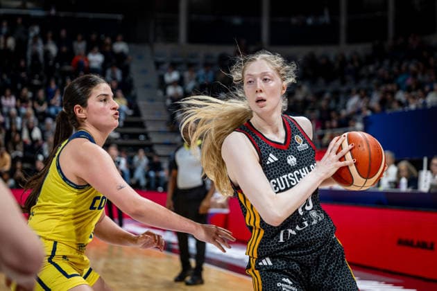 Basketball Villeurbanne 14.03.2026 Wommen™s Basketball World Cup 2026 Qualifying Tournament Kolumbien (COL) - Deutschland (GER) Frida Bühner (Deutschland, No.20) *** Basketball Villeurbanne 14 03 2026 Wommen™s Basketball World Cup 2026 Qualifying Tournament Colombia COL Germany GER Frida Bühner Germany, No 20