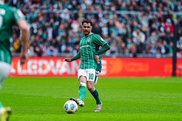 Leonardo Bittencourt (SV Werder Bremen, 10) GER, SV Werder Bremen vs. FSV Mainz 05, Fussball, Bundesliga, Spieltag 26, Spielzeit 2025 2026, 15.03.2026 DFL REGULATIONS PROHIBIT ANY USE OF PHOTOGRAPHS AS IMAGE SEQUENCES AND OR QUASI-VIDEO GER, SV Werder Bremen vs. FSV Mainz 05, Fussball, Bundesliga, Spieltag 26, Spielzeit 2025 2026, 15.03.2026 Bremen *** Leonardo Bittencourt SV Werder Bremen, 10 GER, SV Werder Bremen vs FSV Mainz 05, Football, Bundesliga, Matchday 26, Season 2025 2026, 15 03 2026 DFL REGULATES PROHIBIT ANY USE OF PHOTOGRAPHS AS IMAGE SEQUENCES AND OR QUASI VIDEO GER, SV Werder Bremen vs FSV Mainz 05, Football, Bundesliga, Matchday 26, Season 2025 2026, 15 03 2026 Bremen Copyright: xEibner-Pressefoto MarcelxvonxFehrnx EP_MFN