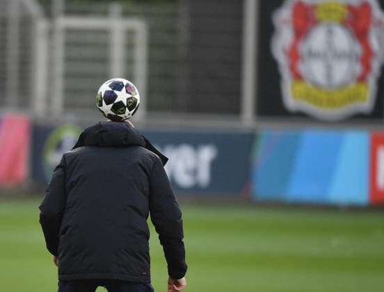 16.03.2026, xophax, Fussball , UEFA Champions League , 2025 2026 , Bayer Leverkusen. Training vor dem Rückspiel gegen Arsenal London. Trainer Kasper Hjulmand ( Bayer 04 Leverkusen ) Leverkusen