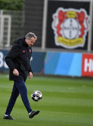 16.03.2026, xophax, Fussball , UEFA Champions League , 2025 2026 , Bayer Leverkusen. Training vor dem Rückspiel gegen Arsenal London. Trainer Kasper Hjulmand ( Bayer 04 Leverkusen ) Leverkusen