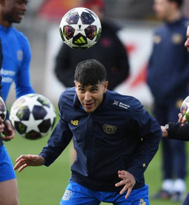 16.03.2026, xophax, Fussball , UEFA Champions League , 2025 2026 , Bayer Leverkusen. Training vor dem Rückspiel gegen Arsenal London. Exequiel Palacios ( Bayer Leverkusen ) Leverkusen