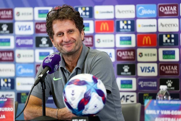 PERTH, AUSTRALIA - MARCH 16: Joseph Montemurro, head coach of Team Australia, attends a press conference, PK, Pressekonferenz before the AFC Women s Asian Cup Australia 2026 Semifinal game between China and Australia on March 16, 2026 in Perth, Australia.  Copyright: xWuxZhizhaox 111628558840