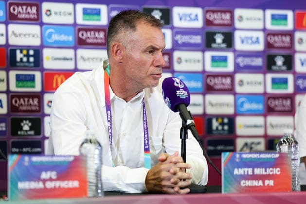 PERTH, AUSTRALIA - MARCH 16: Ante Milicic, head coach of Team China, attends a press conference, PK, Pressekonferenz before the AFC Women s Asian Cup Australia 2026 Semifinal game between China and Australia on March 16, 2026 in Perth, Australia.  Copyright: xWuxZhizhaox 111628543665