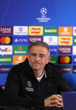 . - Paris Saint-Germain FC press conference, PK, Pressekonferenz and Training Session, MD-1, UEFA Champions League, Round Of 16, 2nd Leg, Chelsea FC v Paris Saint-Germain FC, Stamford Bridge Stadium, London, UK - 16th March 2026. Daniel Weir Crystal Pix Luis Enrique Manager of Paris Saint-Germain speaking to the media during the press conference for Paris Saint-Germain FC on MD-1 ahead of the UEFA Champions League match in the Round of 16 2nd Leg match between Chelsea FC v Paris Saint-Germain FC at Stamford Bridge Stadium, London, UK. - Paris Saint-Germain FC Press Conference and Training Session, MD-1, UEFA Champions League, Round Of 16, 2nd Leg, Chelsea FC v Paris Saint-Germain FC, Stamford Bridge Stadium, London, UK - 16th March 2026. Daniel Weir Crystal Pix London Stamford Bridge Stadium UK Copyright: xDanielxWeirx CP_PSG_Press Conference_Training_160326_DW37