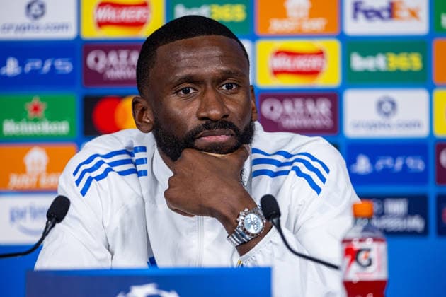 Football - UEFA Champions League - Round of 16 - 2nd Leg - Manchester City FC v Real Madrid CF - MD-1 MANCHESTER, ENGLAND - Monday, March 16, 2026: Real Madrid s Antonio Rüdiger during a training session at the City of Manchester Stadium ahead of the UEFA Champions League Round of 16 2nd Leg match between Manchester City FC and Real Madrid CF. (Photo by David Rawcliffe Propaganda) MANCHESTER City of Manchester Stadium GREATER MANCHESTER ENGLAND  Copyright: xDavidxRawcliffex P2026-03-16-Man_City_Madrid_MD-1-9