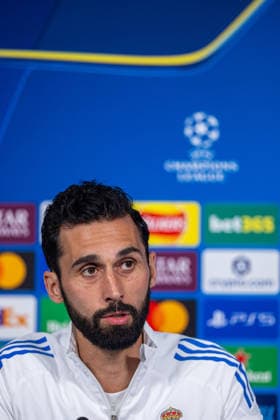 Football - UEFA Champions League - Round of 16 - 2nd Leg - Manchester City FC v Real Madrid CF - MD-1 MANCHESTER, ENGLAND - Monday, March 16, 2026: Real Madrid s head coach Ã?lvaro Arbeloa during a press conference, PK, Pressekonferenz at the City of Manchester Stadium ahead of the UEFA Champions League Round of 16 2nd Leg match between Manchester City FC and Real Madrid CF. (Photo by David Rawcliffe Propaganda) MANCHESTER City of Manchester Stadium GREATER MANCHESTER ENGLAND  Copyright: xDavidxRawcliffex P2026-03-16-Man_City_Madrid_MD-1-24