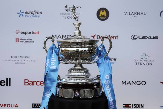 March 16, 2026, Barcelona, Barcelona, Spain: View of the trophy, during the presentation of the ATP, Tennis Herren 500 Barcelona Open Banc Sabadell - 73nd Conde de Godo Trophy at Palauet Albeniz on March 16, 2026 in Barcelona, Spain. Barcelona Spain - ZUMAa181 20260316_zaa_a181_021 Copyright: xJavierxBorregox