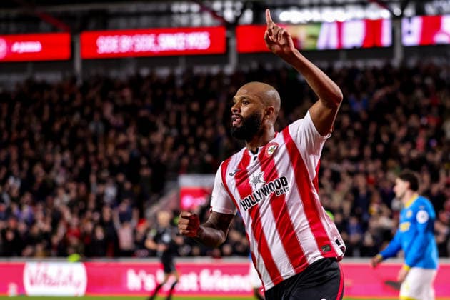 BRENTFORD, ENGLAND - MARCH 16: Igor Thiago of Brentford celebrates after scoring his team s second goal during the Premier League match between Brentford and Wolverhampton Wanderers at Gtech Community Stadium on March 16, 2026 in Brentford, England.  Copyright: xRenexNijhuis MBxMediax