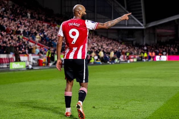 BRENTFORD, ENGLAND - MARCH 16: Igor Thiago of Brentford celebrates after scoring his team s second goal during the Premier League match between Brentford and Wolverhampton Wanderers at Gtech Community Stadium on March 16, 2026 in Brentford, England.  Copyright: xRenexNijhuis MBxMediax