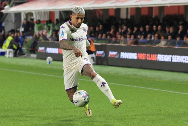 March 16, 2026, Cremona: ACF Fiorentina s DodÃ² play the ball during the italian soccer,Serie A match between US Cremonese vs ACF Fiorentina on March 16, 2026 at the Giovanni Zini stadium in Cremona, Italy. ANSA . Serie A: Cremonese Vs Fiorentina  - ZUMAa110 20260316_zaf_a110_049 Copyright: xDavidexCasentinix