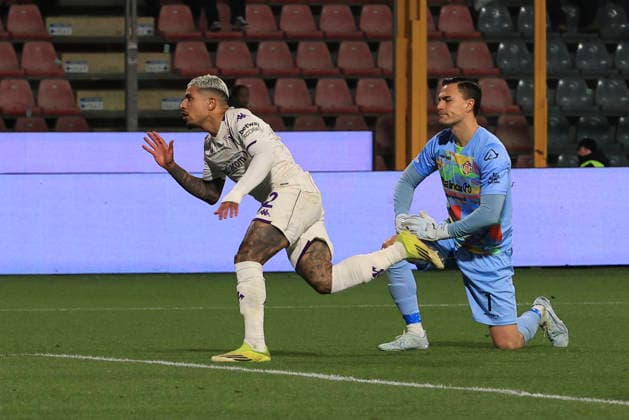 March 16, 2026, Cremona: ACF Fiorentina s DodÃ² celebrates after scoring during the italian soccer,Serie A match between US Cremonese vs ACF Fiorentina on March 16, 2026 at the Giovanni Zini stadium in Cremona, Italy. ANSA . Serie A: Cremonese Vs Fiorentina  - ZUMAa110 20260316_zaf_a110_050 Copyright: xDavidexCasentinix