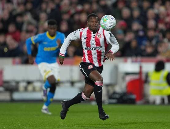 Dango Ouattara of Brentford Brentford v Wolverhampton Wanderers, Premier League, Football, Gtech Community Stadium, London, UK - 16 Mar 2026London Gtech Community Stadium United Kingdom EDITORIAL USE ONLY No use with unauthorised audio, video, data, fixture lists, club league logos or live services. Online in-match use limited to 120 images, no video emulation. No use in betting, games or single club league player publications.  Copyright: xJedxLeicester Shutterstockx 16776303y