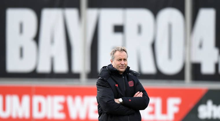 16.03.2026, xophax, Fussball , UEFA Champions League , 2025 2026 , Bayer Leverkusen. Training vor dem Rückspiel gegen Arsenal London. Trainer Kasper Hjulmand ( Bayer 04 Leverkusen ) Leverkusen