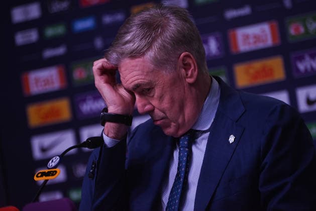 Brazil Coach Carlo Ancelotti announces squad for friendlies against France and Croatia RIO DE JANEIRO, BRAZIL - MARCH 16 : Carlo Ancelotti, head coach of the Brazil national football team, announces the list of players called up for the friendly matches against France national football team and Croatia national football team at the headquarters of the Brazilian Football Confederation in Rio de Janeiro, Brazil on March 16, 2026. The matches are scheduled to take place on March 26 and March 31. The announcement marks Brazil’s final squad call-up before the selection of the final roster for the 2026 FIFA World Cup, WM, Weltmeisterschaft, Fussball Fabio Teixeira Anadolu Rio de Janeiro Brazil. Editorial use only. Please get in touch for any other usage.  Copyright: x2026xAnadoluxFabioxTeixeirax