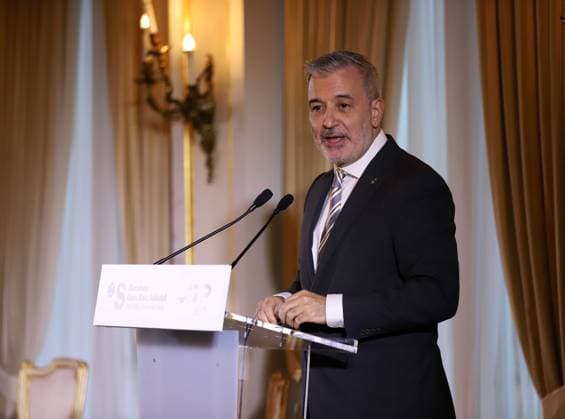 March 16, 2026, Sabadell, Barcelona, Spain: Barcelona Spain 16.03.2026 Jaume Collboni (Mayor of Barcelona) speak during the presentation Barcelona Open at in the Palauet Albeniz on 16 March 2026 in Barcelona. Tennis 2026: Presentation Barcelona Open  - ZUMAu50_ 20260316_zsp_u50_043 Copyright: xXavixUrgelesx