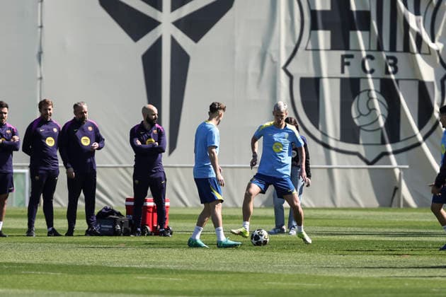 March 17, 2026, Sant Joan Despi, Barcelona, SPAIN: Dani Olmo of FC Barcelona, Barca during the training day of FC Barcelona ahead UEFA Champions League 2025 26, football match against Newcastle United at Ciutat Esportiva Joan Gamper on March 17, 2026 in Sant Joan Despi, Barcelona, Spain. Sant Joan Despi SPAIN - ZUMAa181 20260317_zaa_a181_005 Copyright: xJavierxBorregox